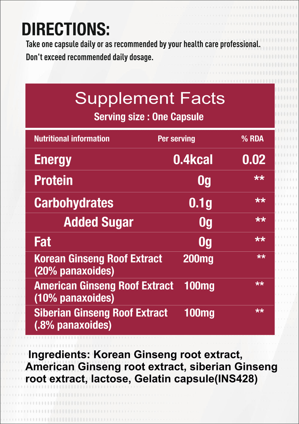 Ginseng 60caps