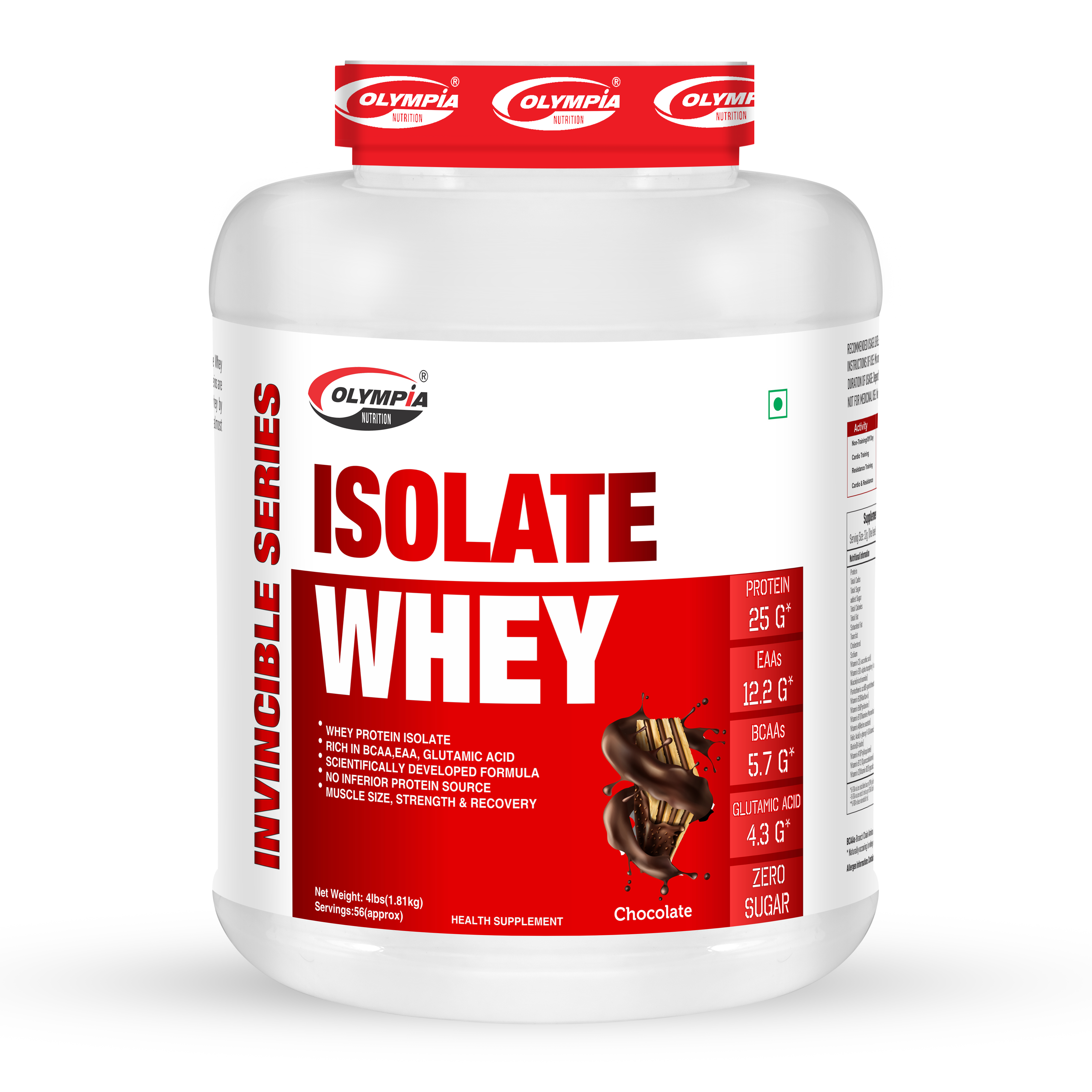 Chocolate Whey Isolate Protein 4lbs | Muscle Recovery Fuel – Olympia ...