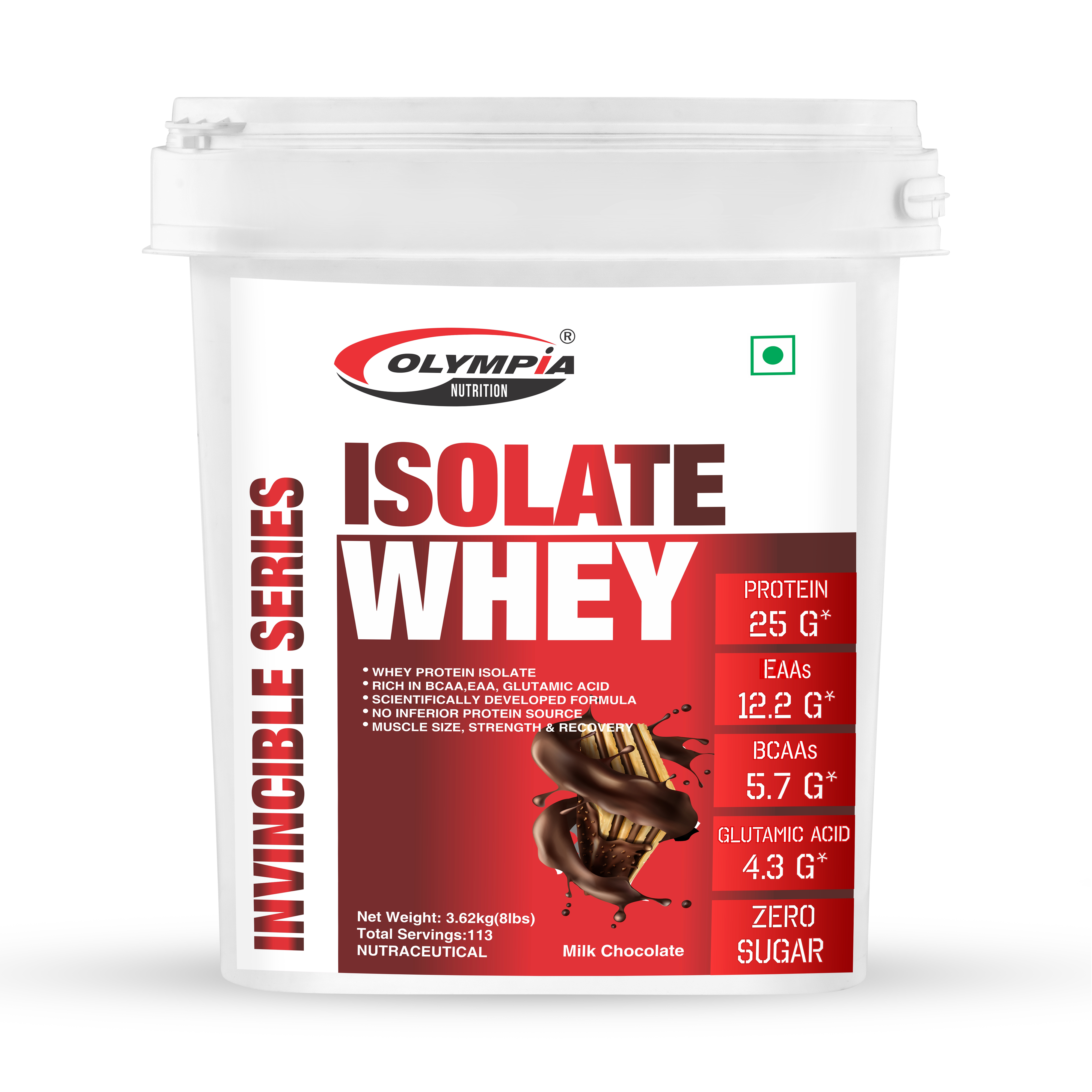 Isolate Whey Protein 8lbs Chocolate | Lean Muscle & Recovery – Olympia ...