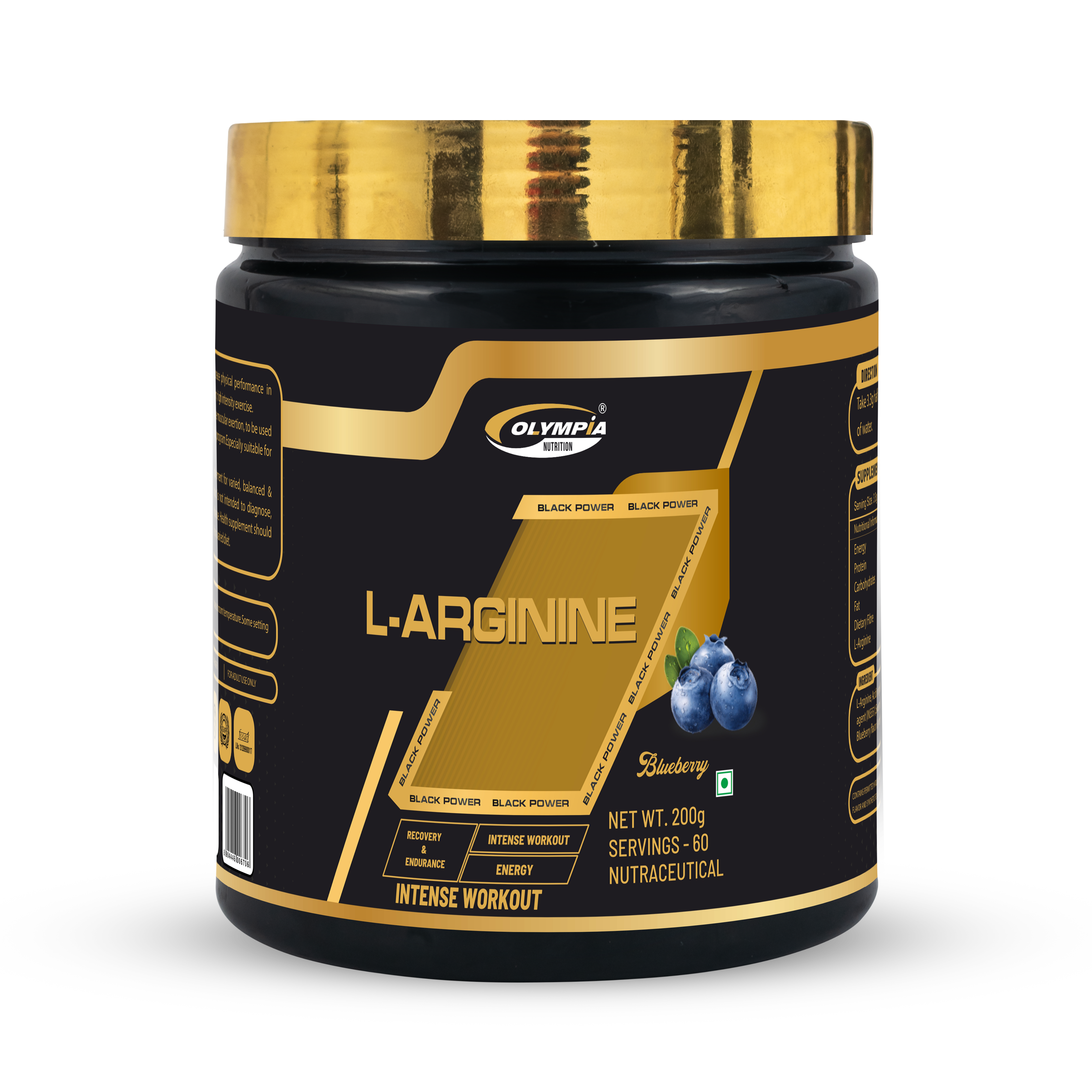 L-Arginine Blueberry Net Wt: 200g