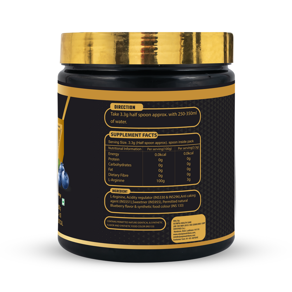 L-Arginine Blueberry Net Wt: 200g