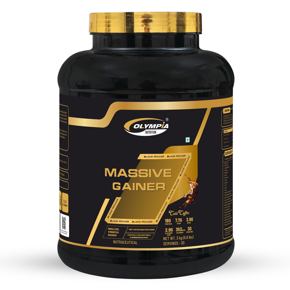 Massive Gainer Cold Coffee Net.wt 3kg (6.6 lbs)