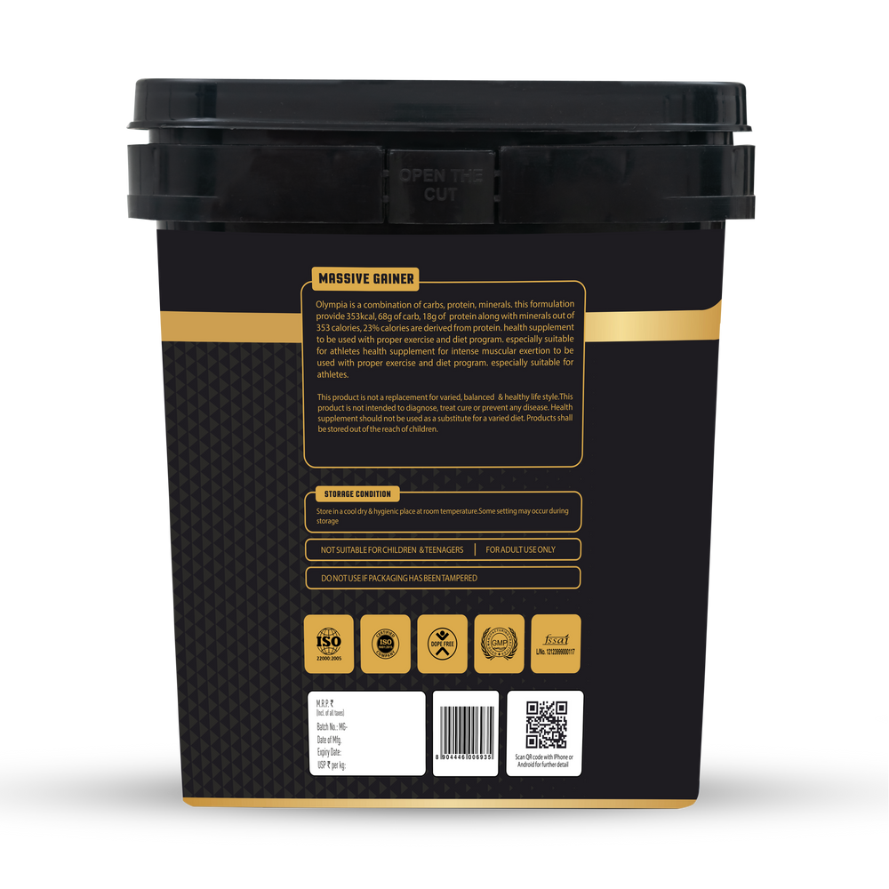 Massive Gainer Chocolate Net.wt 5kg (11 lbs)