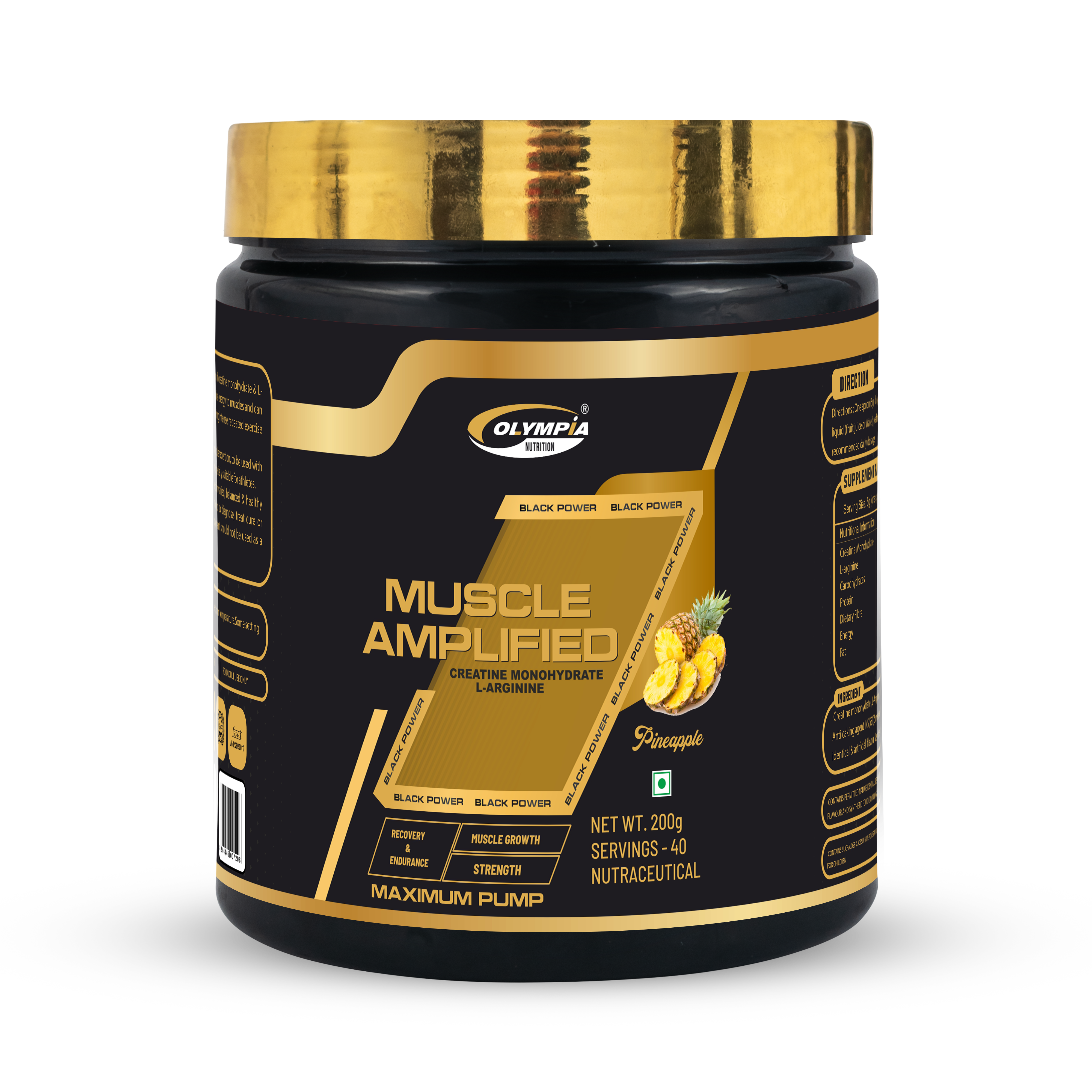 Muscle Amplified (Creatine Monohydrate L-Arginine) Net.Wt. 200g