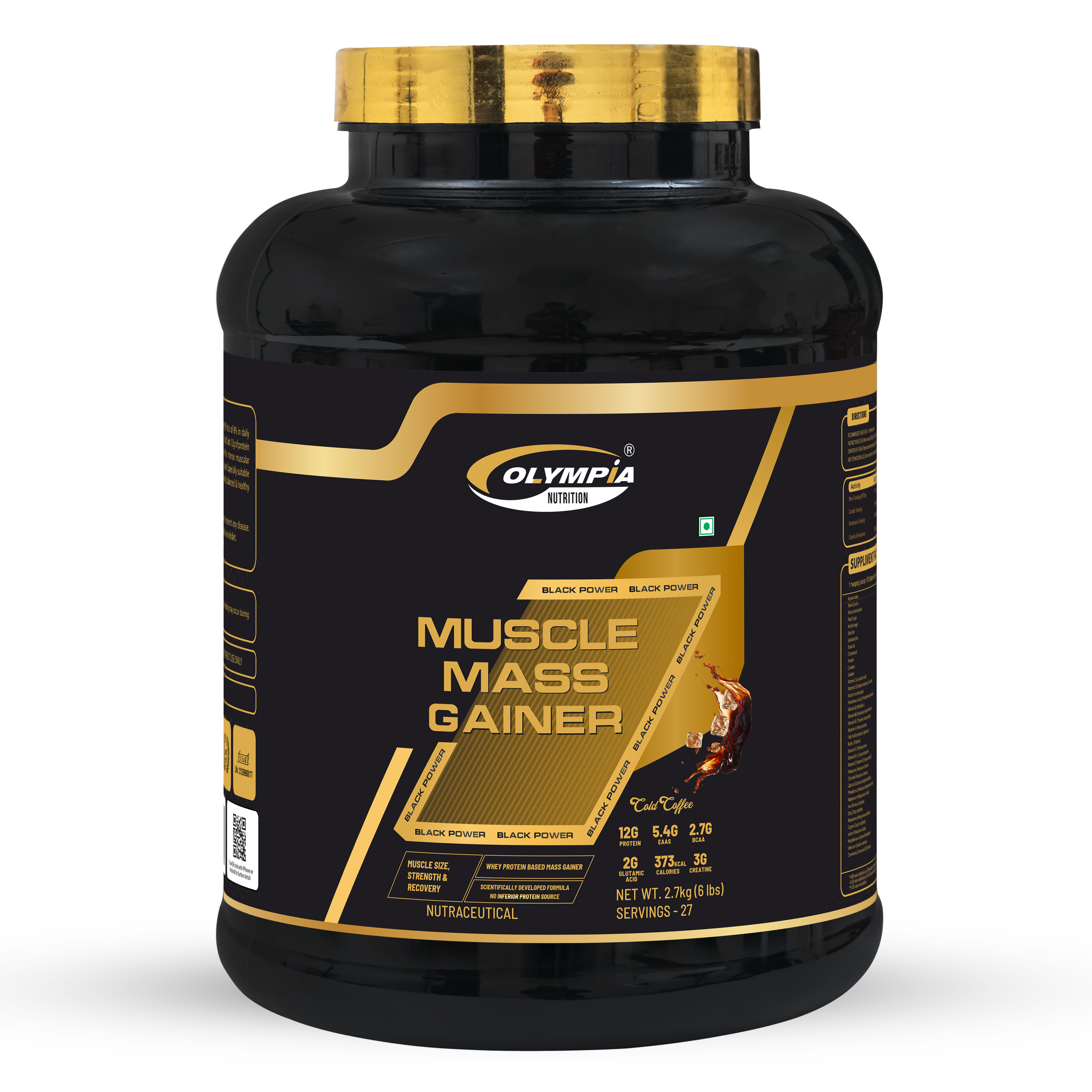 Muscle Mass Gainer Cold coffee Net.Wt 2.7Kg(6 lbs)