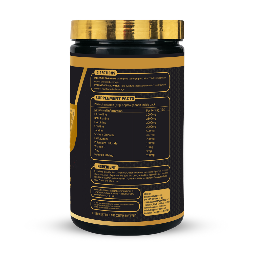 Preworkout Net.Wt :300g