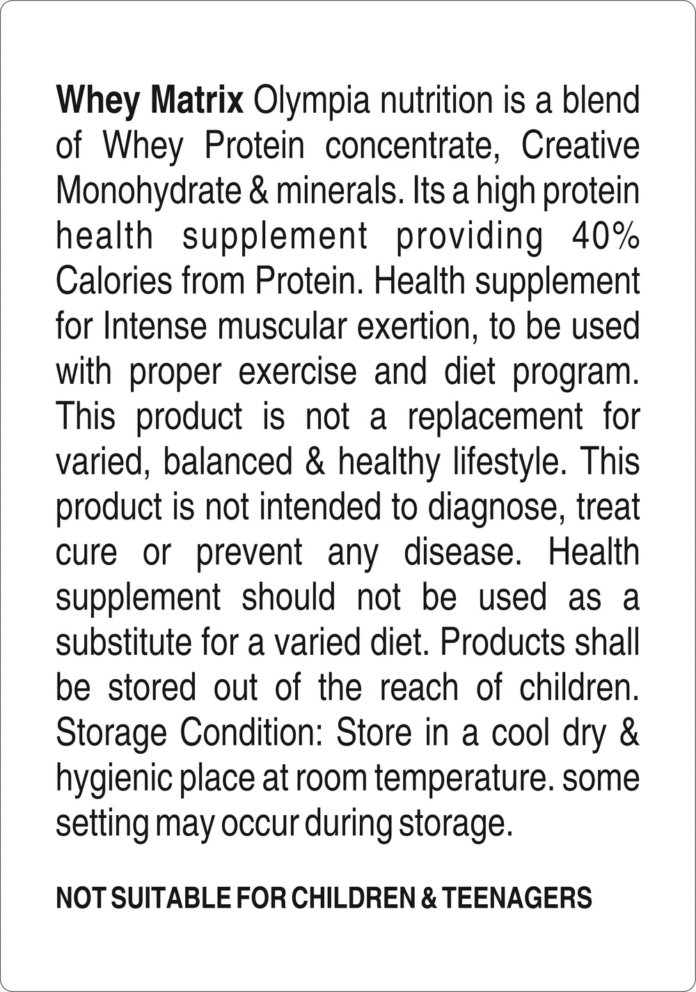 Whey Matrix