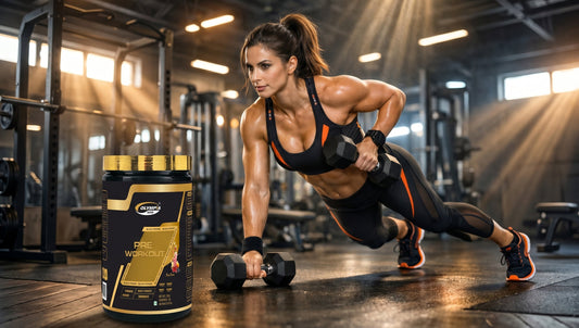 Pre-workout supplement timing guide showing best time to take pre-workout for maximum energy, strength and workout performance results.