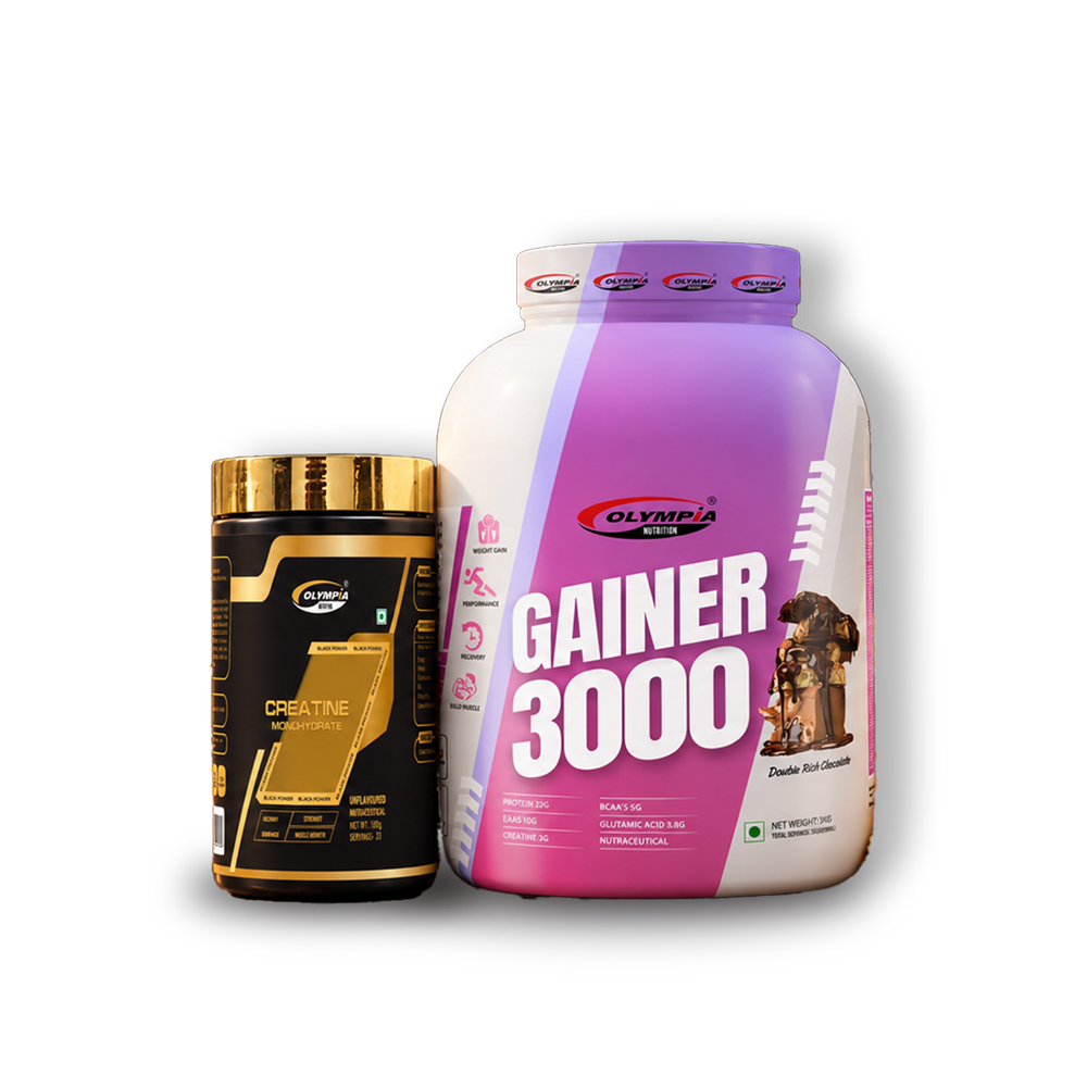 Combo of Gainer 3000 3kg & Creatine Monohydrate 100g
