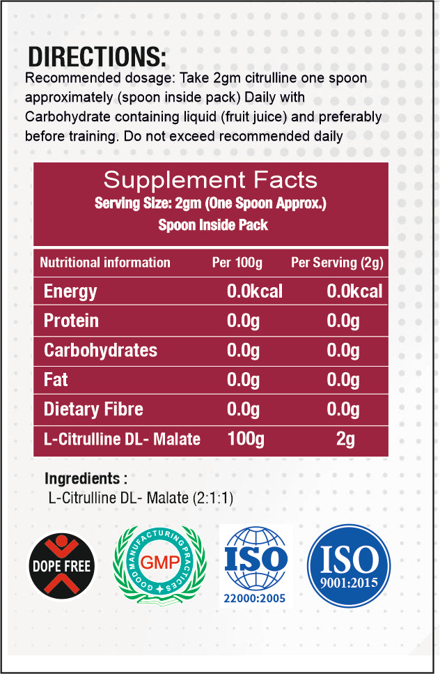CITRULLINE MALATE 100G