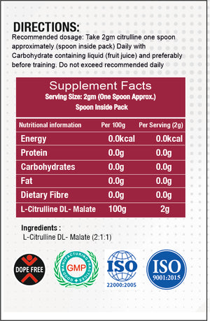 CITRULLINE MALATE 100G