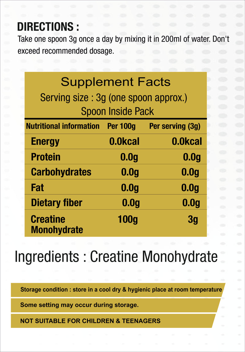 Creatine Monohydrate Unflavoured 250g