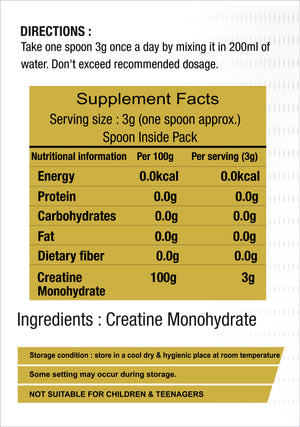 Creatine Monohydrate Unflavoured 150g