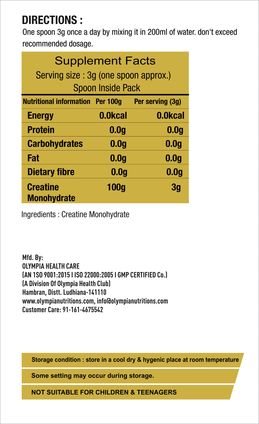 CREATINE 150G UNFLAVOURED