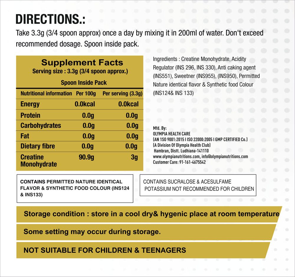CREATINE 250G FRUIT FUSION
