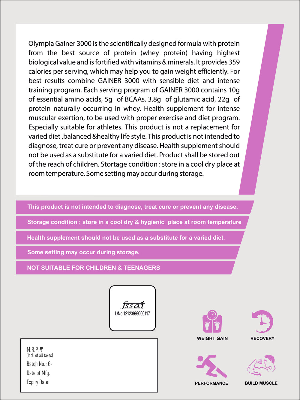 Gainer 3000 5Kg Chocolate