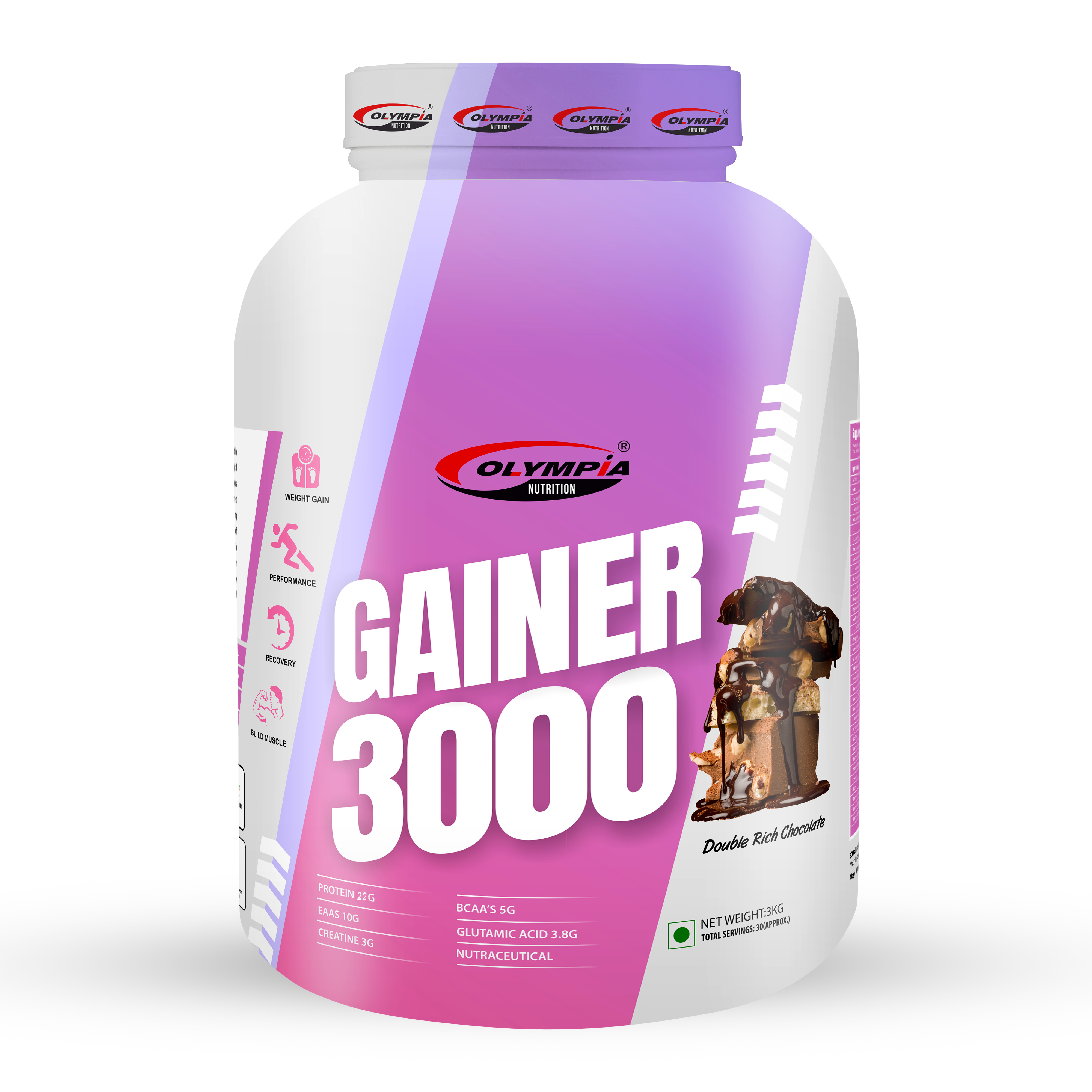 Gainer 3000 3kg  Double Rich Chocolate