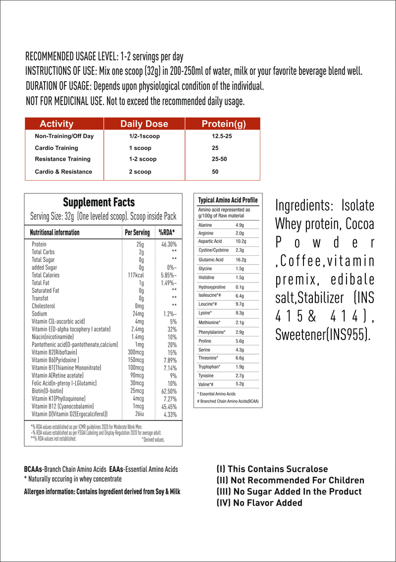 Isolate Whey Cold Coffee  4lbs