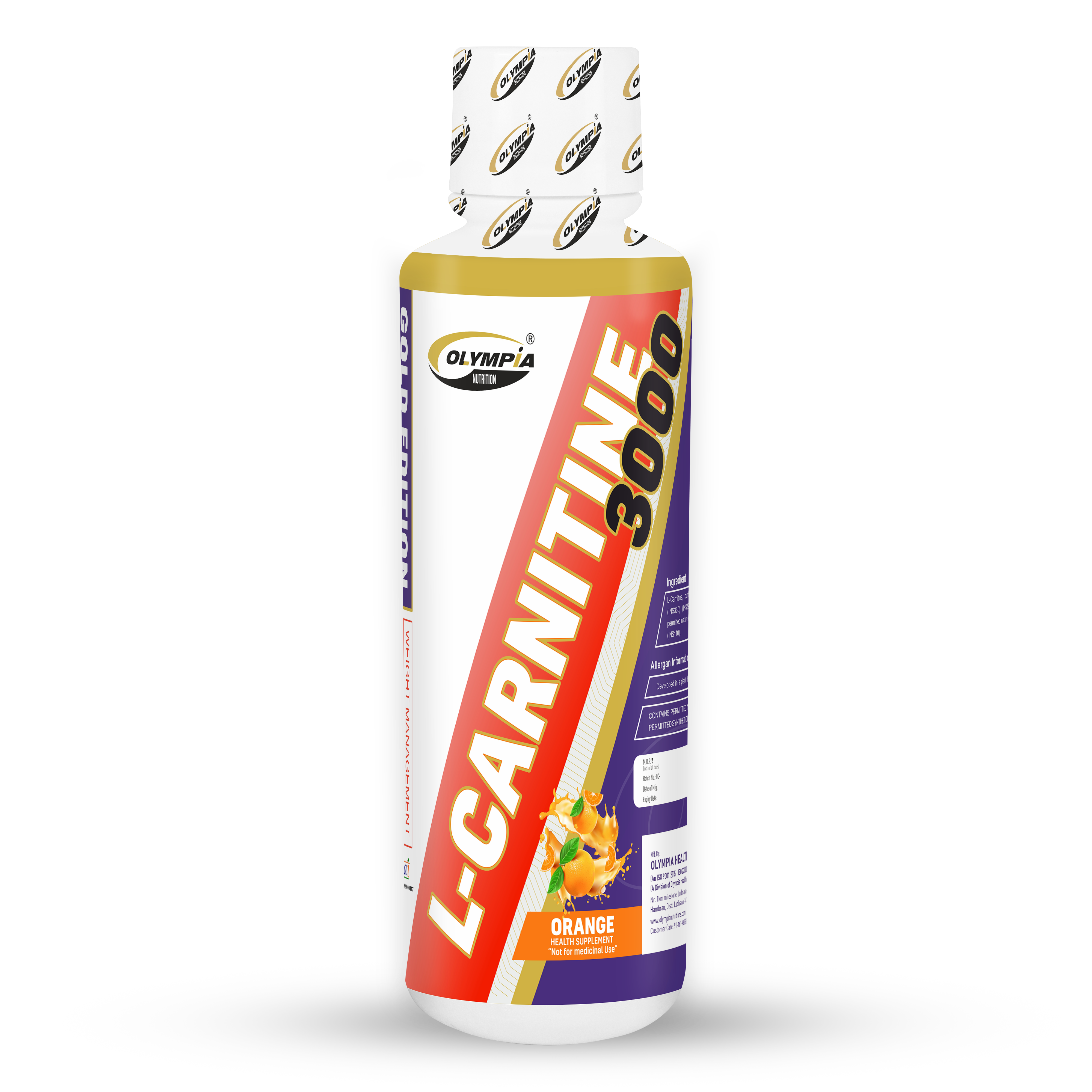 L Carnitine Liquid  300mg Orange