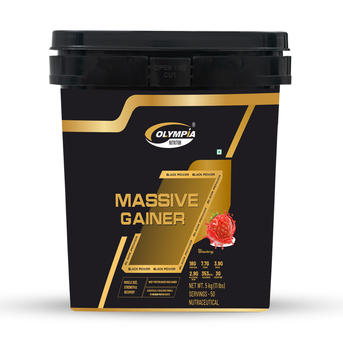 Massive Gainer Strawberry Net.wt 5kg (11 lbs)