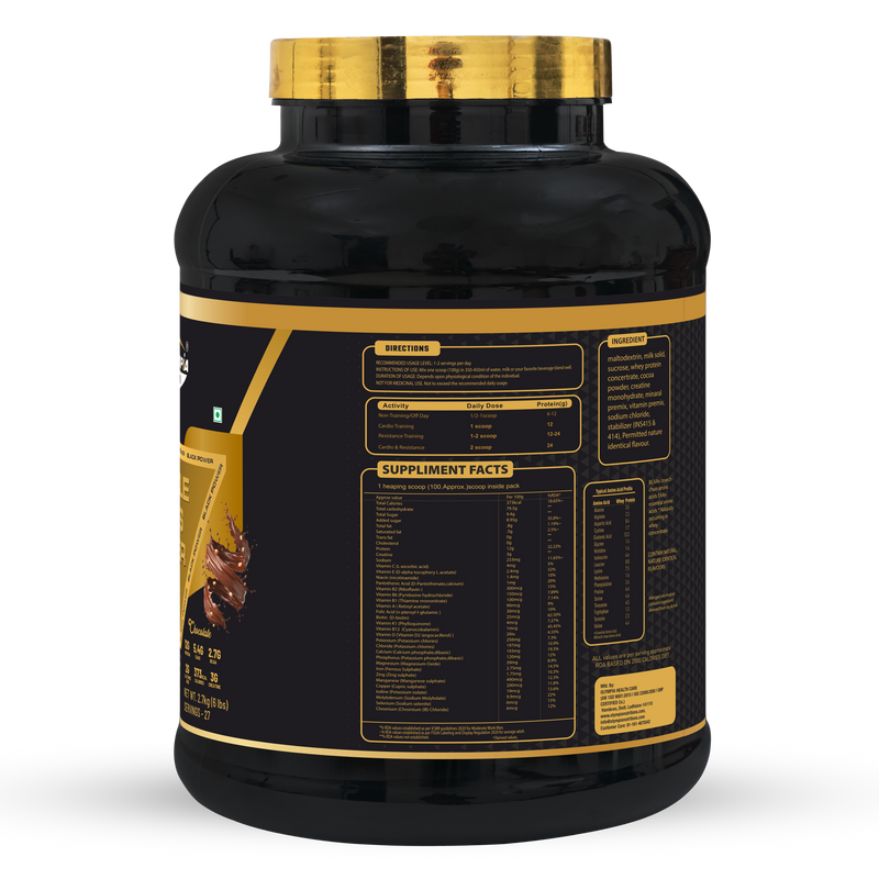 Combo of Muscle Mass Gainer 2.7kg and Gold Creatine Monohydrate 100g Unflavor