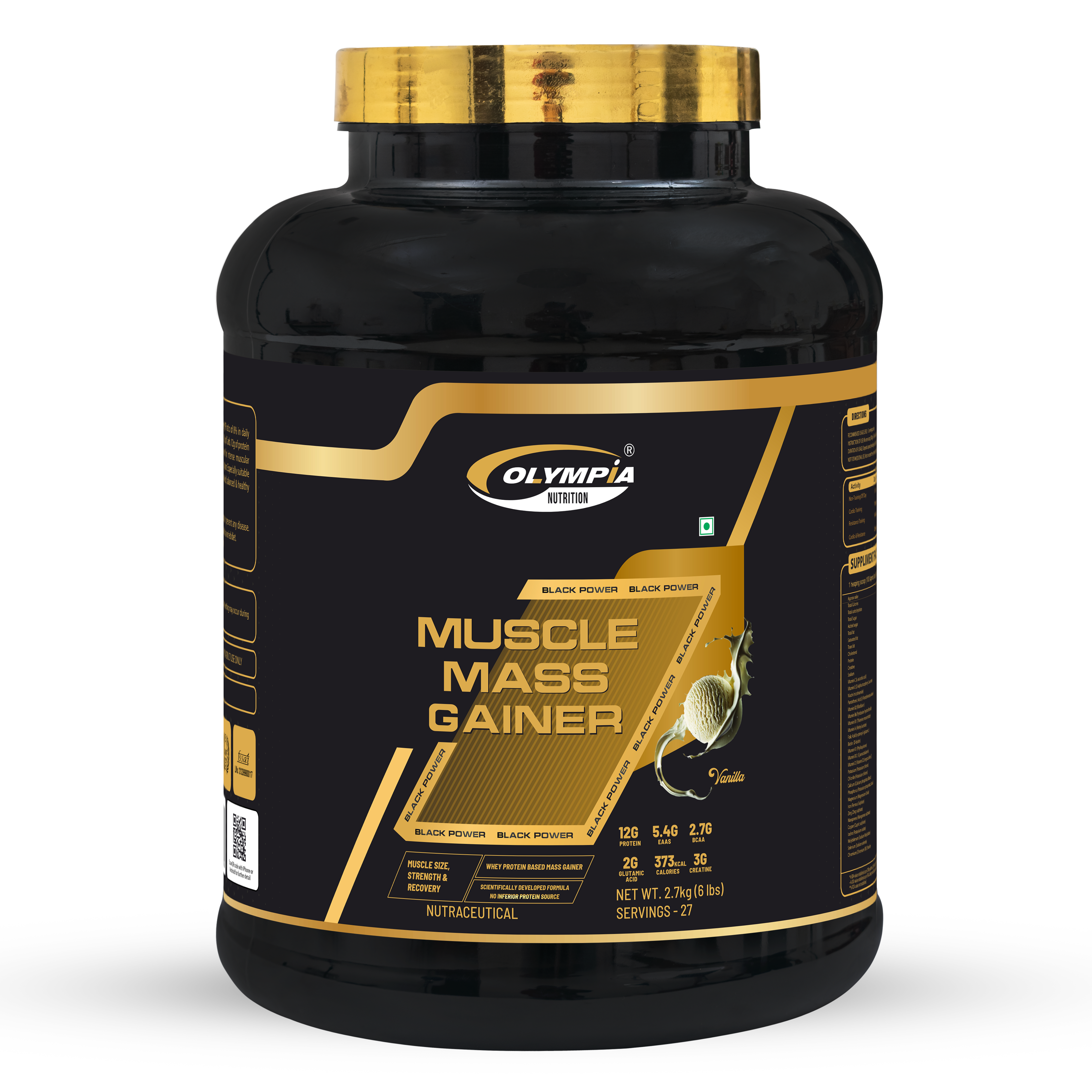 Muscle Mass Gainer Vanilla 2.7kg (6 lbs)