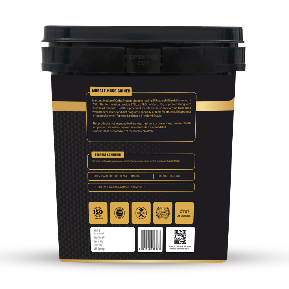 Combo Of Muscle Mass Gainer 3.62kg (8lbs) and Creatine Monohydrate 150g.