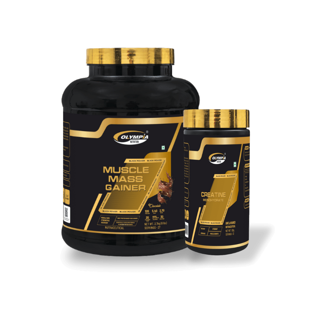 Combo of Muscle Mass Gainer 2.7kg & Creatine Monohydrate 100g Unflavoured
