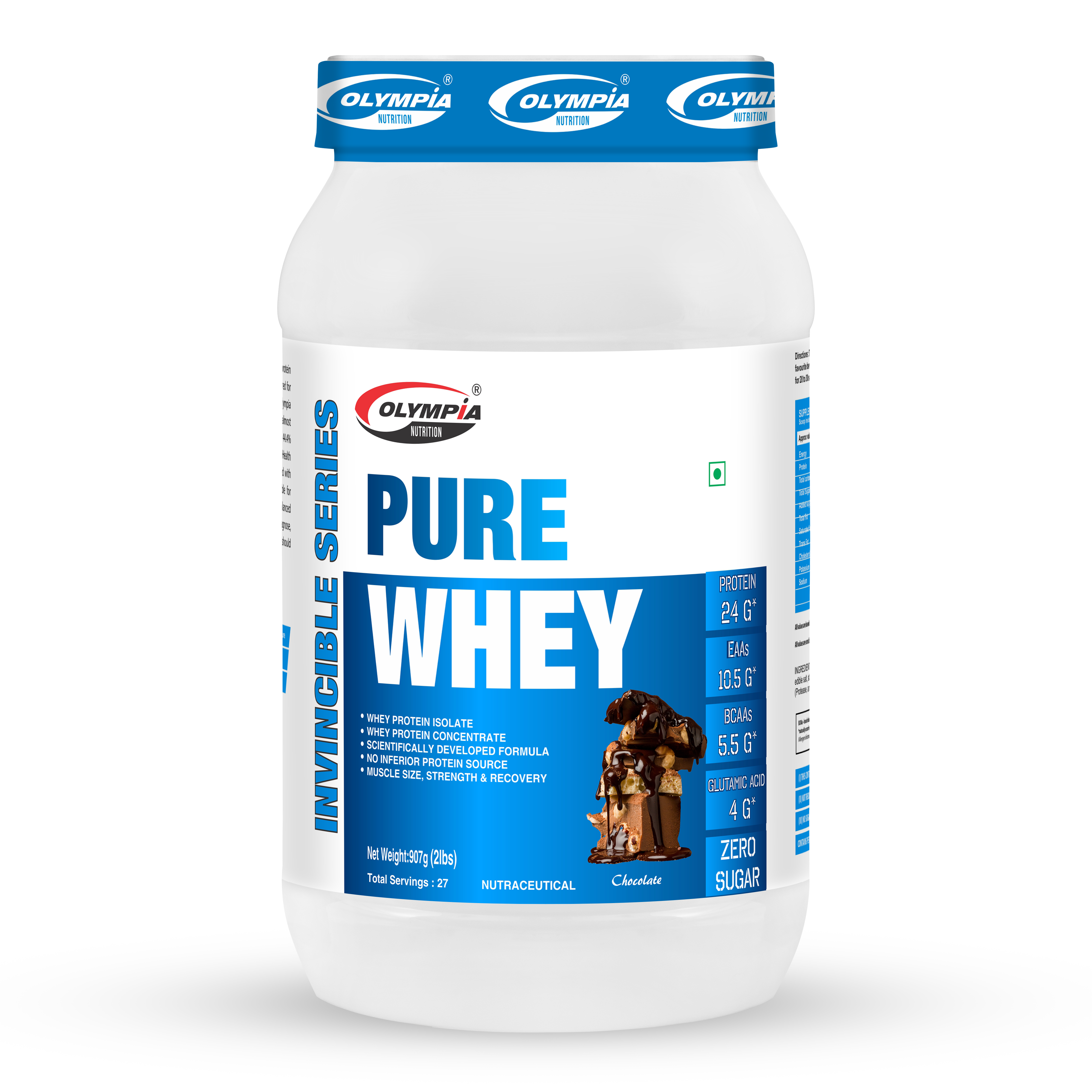 Combo of Pure Whey 2lbs  Chocolate and  Omega-3 Fish oil 60 capsules