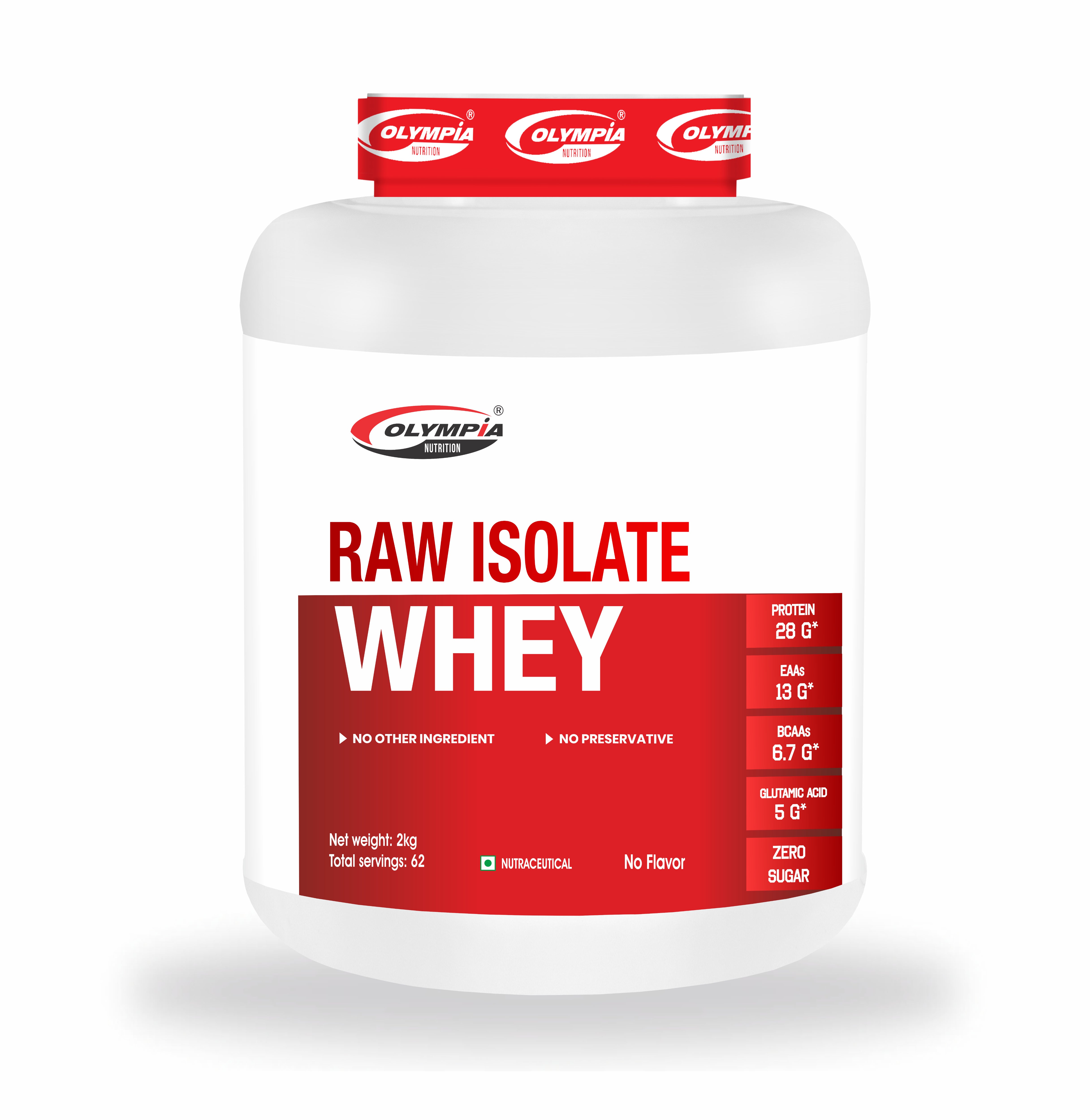 Raw isolate whey  2kg No flavor