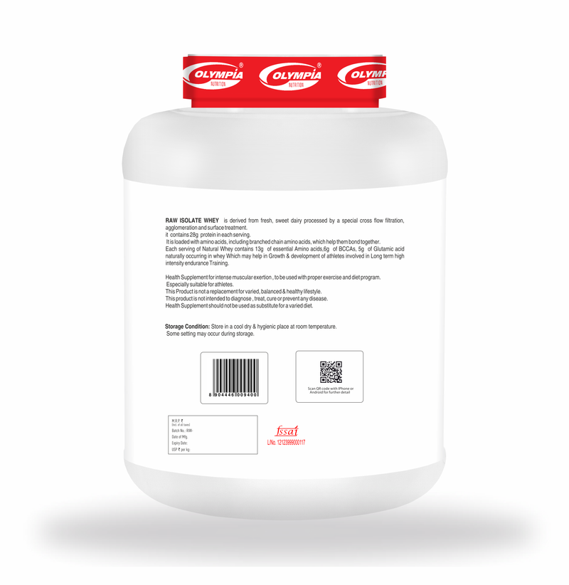 Raw isolate whey  2kg No flavor