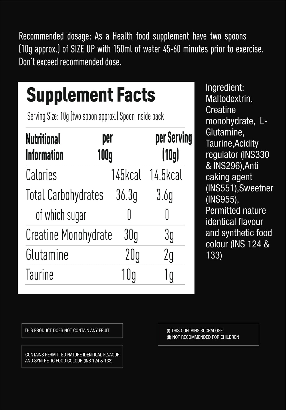 Size Up Fruit Fusion 150g