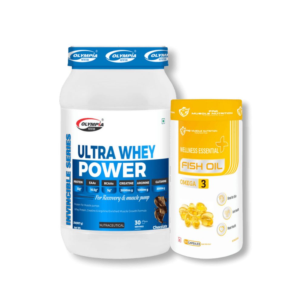 Combo of Ultra Whey Vanilla 2lbs & Omega-3 Fish Oil 60 Capsules