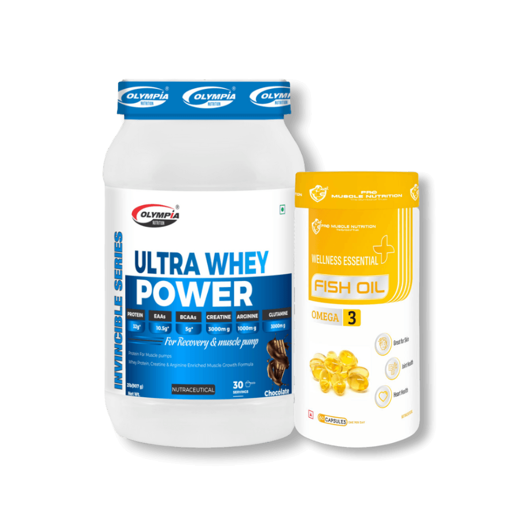 Combo of Ultra Whey Vanilla 2lbs & Omega-3 Fish Oil 60 Capsules