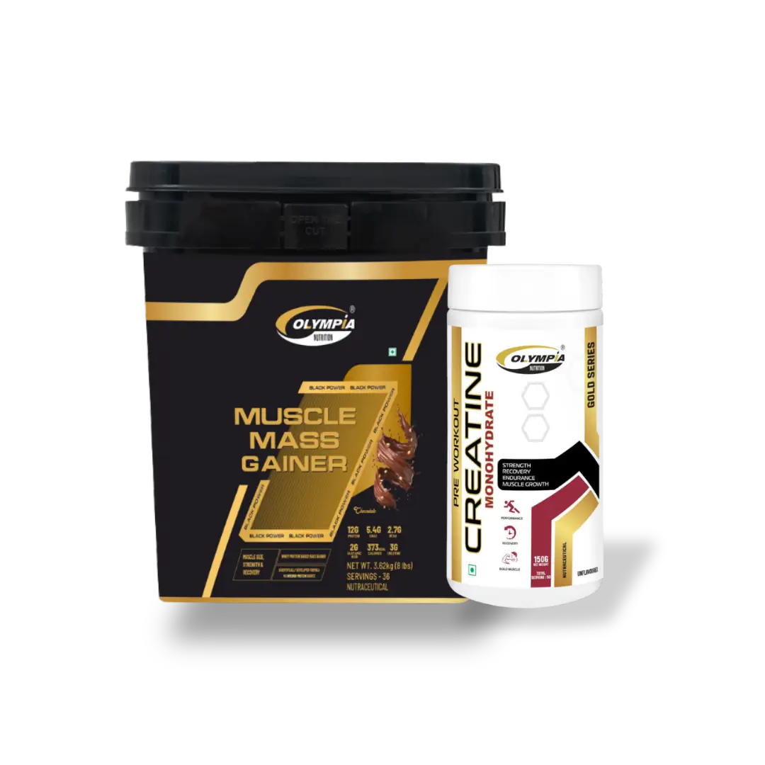 Combo Of Muscle Mass Gainer 3.62kg (8lbs) & Creatine Monohydrate 150g