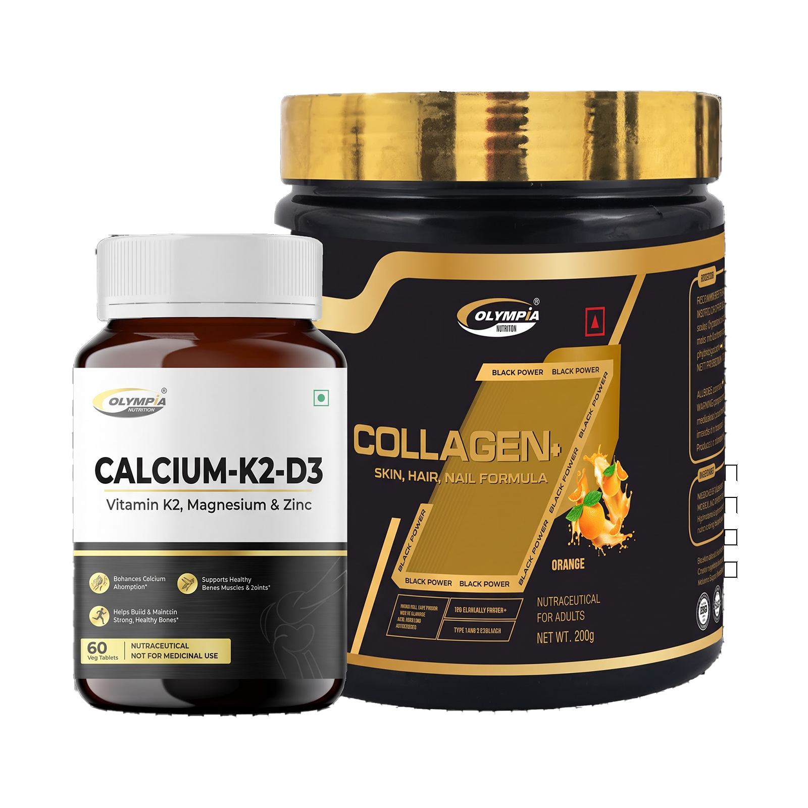 Combo of Collagen and Calcium-K2-D3 60veg Tablets