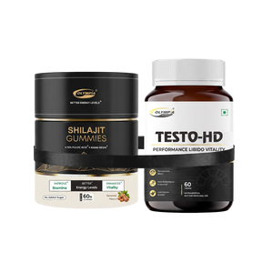 Combo of Shilajit Gummies 60N and Testo-HD 60Tablets